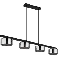 Globo Design-Pendellampe Higgins 4-Licht Schwarz