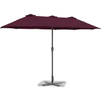 Syfax Garten-Sonnenschirm Bordeauxrot 370 x 197 x 239 cm