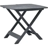 Syfax Gartentisch Klappbar Anthrazit 79x72x70 cm Kunststoff