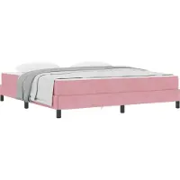 Syfax Boxspringbett mit Matratze Rosa 180 x 200 cm Stoff