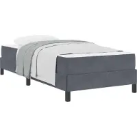 vidaXL Boxspringbett mit Matratze Dunkelgrau 100 x 200 cm Stoff