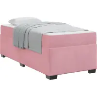 Syfax Bettrahmen mit Matratze Rosa 90 x 190 cm Stoff