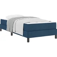 vidaXL Boxspringbett Blau 90 x 200 cm Stoff
