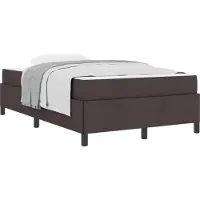 vidaXL Boxspringbett Dunkelbraun 120 x 200 cm Stoff