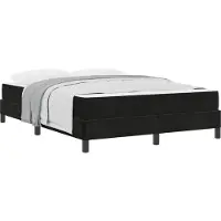 Syfax Boxspringbett mit Matratze Schwarz 160 x 210 cm Stoff