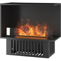 SOLOLED Corner R800 Einbau-Wasserdampfkamin mit mehrfarbiger Flamme, 3D-Effekt und App-Steuerung, 1,2-l-Tank - 80 cm