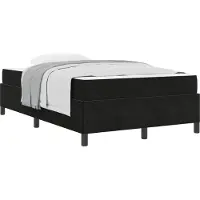 Syfax Bettrahmen mit Matratze Schwarz 120 x 190 cm Stoff