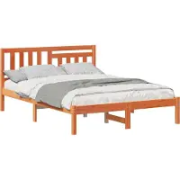 Syfax Bettrahmen Wachsbraun 120 x 190 cm Massives Kiefernholz