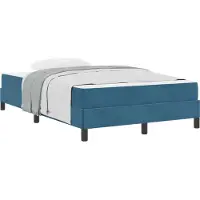 Syfax Boxspringbett mit Matratze Dunkelblau 120 x 200 cm Stoff