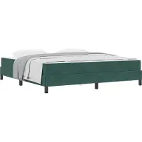 Syfax Boxspringbett mit Matratze Dunkelgrün 180 x 200 cm Stoff
