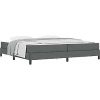 vidaXL Boxspringbett Dunkelgrau 200 x 200 cm Stoff