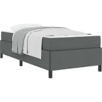 vidaXL Boxspringbett Dunkelgrau 90 x 200 cm Stoff