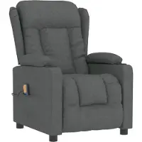 Syfax Massagesessel Dunkelgrau Stoff