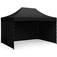 AGA Verkaufsstad Pop-Up Pavillon Partyzelten 3x4,5m Schwarz