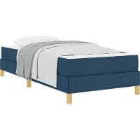 Syfax Boxspringbett mit Matratze Blau 100 x 200 cm Stoff