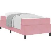 Syfax Bettrahmen mit Matratze Rosa 90 x 190 cm Stoff
