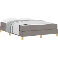 Syfax Boxspringbett mit Matratze Taupe 140 x 200 cm Stoff