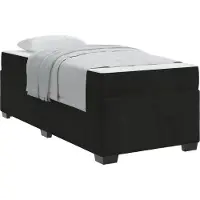 Syfax Bettrahmen mit Matratze Schwarz 80 x 200 cm Stoff
