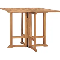 Syfax Klappbarer Garten-Esstisch 90x90x75 cm Massivholz Teak