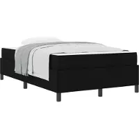 vidaXL Boxspringbett Schwarz 120 x 200 cm Stoff