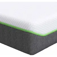 Syfax Matratze Weiß und Grau 140 x 190 cm Jacquard-Stoff