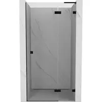 Mexen Lunar L Duschdrehtür rechts 125 cm, transparent, schwarz - 834L-125-000-70-00-P
