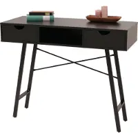Mendler Konsolentisch HWC-E92, Ablagentisch Beistelltisch, 3D-Struktur 100x40cm schwarz