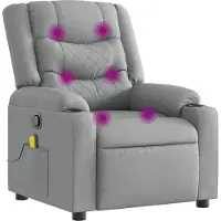 Syfax Massage-Relaxsessel Hellgrau Stoff