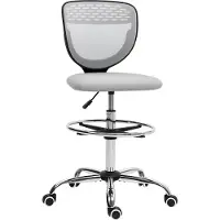Vinsetto Bürostuhl Ergonomisch Schreibtischstuhl mit verstellbar Fußring