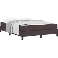 vidaXL Boxspringbett mit Matratze Dunkelbraun 140 x 190 cm Stoff
