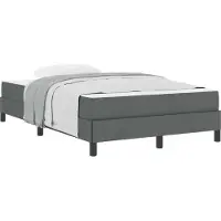 vidaXL Boxspringbett Dunkelgrau 120 x 190 cm Stoff