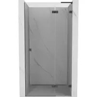 Mexen Lunar L Duschdrehtür rechts 110 cm, transparent, gun gray gebürstet - 834L-110-000-66-00-P