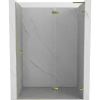 Mexen Lunar L Duschflügeltür rechts 135 cm, transparent, gold - 834L-135-000-50-00-P
