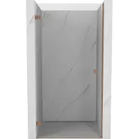 Mexen Lunar-B Duschdrehtür links 100 cm, transparent, gebürstetes Kupfer - 832-100-000-65-00-L