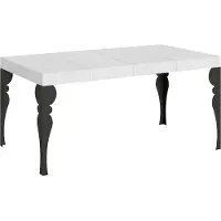 Itamoby Paxon Premium Ausziehtisch 140/400x90 cm Esche weiß Beine anthrazit
