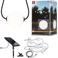 Paulmann LED-Solar-Lichterkette Taina Basisset, 6 m, IP67, schwarz, Kunststoff, Modern