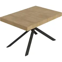 Itamoby Niket Ausziehtisch 140/400x90 cm Natur-Eiche mit anthrazitfarbenen Beinen
