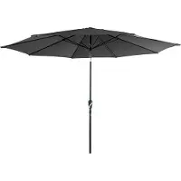 Happy Garden Gerader Sonnenschirm HAPUNA rund 3,30m Durchmesser grau