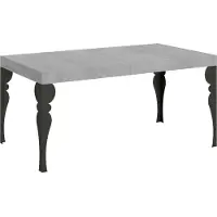 Itamoby Ausziehbarer Tisch 90 x 120/224 cm, Gestell Paxon Premium Cement Anthrazit