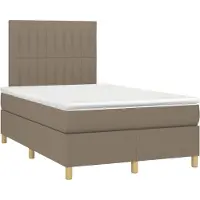 Syfax Boxspringbett mit Matratze Taupe 120x190 cm Stoff