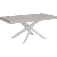 Itamoby Volantis Cashmere Ausziehtisch 180/284x90 cm mit weißen Beinen