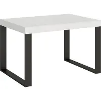 Itamoby Ausziehbarer Tisch 90x120/224 cm Tecno White Ash Anthrazit Gestell