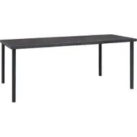 ZMH Outdoor-Esstisch Anthrazit 190x90x74 cm Stahl