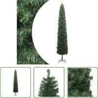 The Living Store Weihnachtsbaum Schlank mit Ständer 270 cm PVC