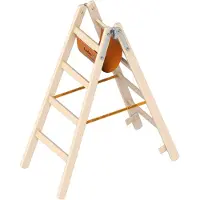 Layher 1038 Holzstehleiter 2x4 Sprossen