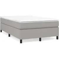 Syfax Boxspringbett mit Matratze Hellgrau 120x190 cm Stoff