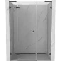Mexen Lunar L Duschdrehtür links 145 cm, transparent, Gun Metal - 834SL-145-050-95-00-L