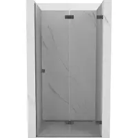 Mexen Lunar-F Faltbare Duschabtrennung rechts 75 cm, transparent, gebürstetes Gun Gray - 836-075-000-66-00-P