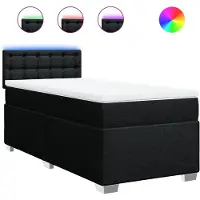 Syfax Boxspringbett mit Matratze Schwarz 100x200 cm Stoff