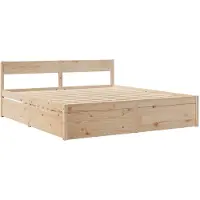Syfax Massivholzbett ohne Matratze 200x200 cm Kiefer